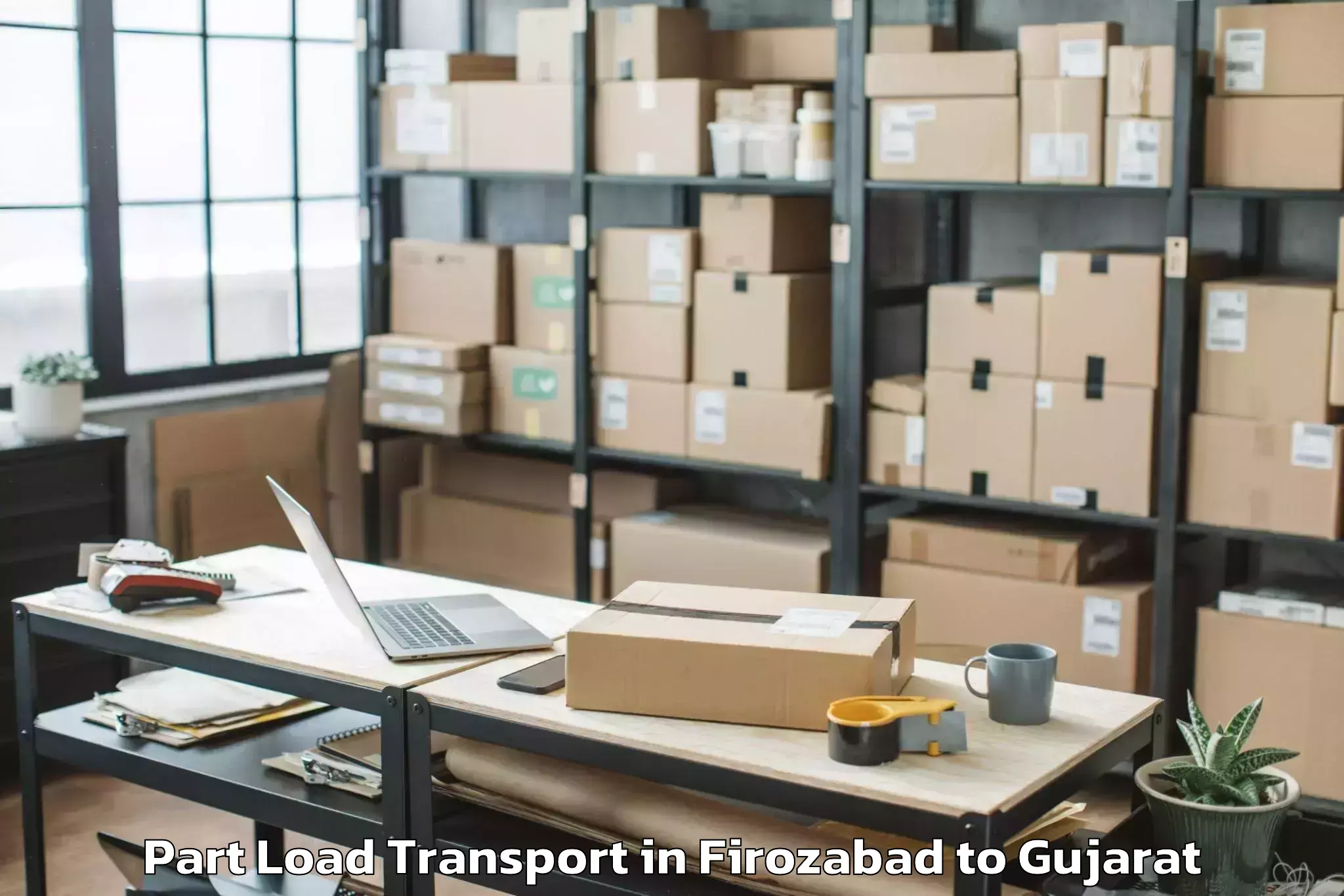 Easy Firozabad to Surat Part Load Transport Booking